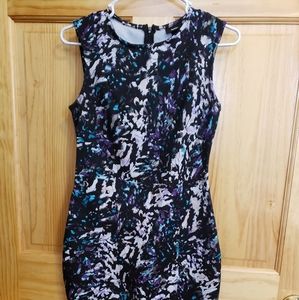 Geometric print midi dress